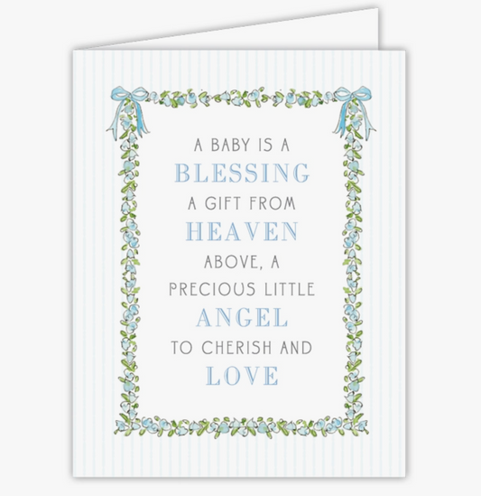 A Baby is a Blessing, A Gift from Heaven Greeting Card